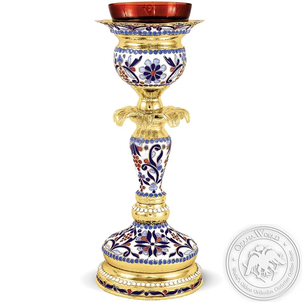 Vigil Oil Candle Enamel Byzantine