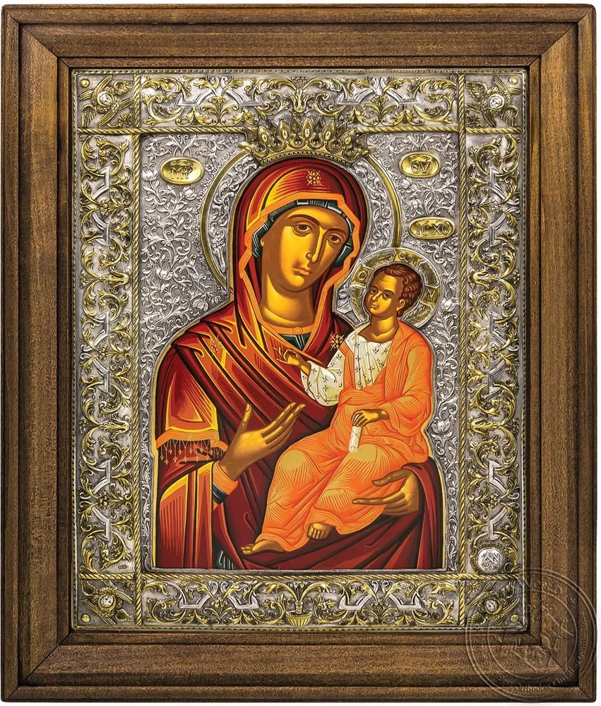 Богородица Одигитрия (иконопись), серебряная икона