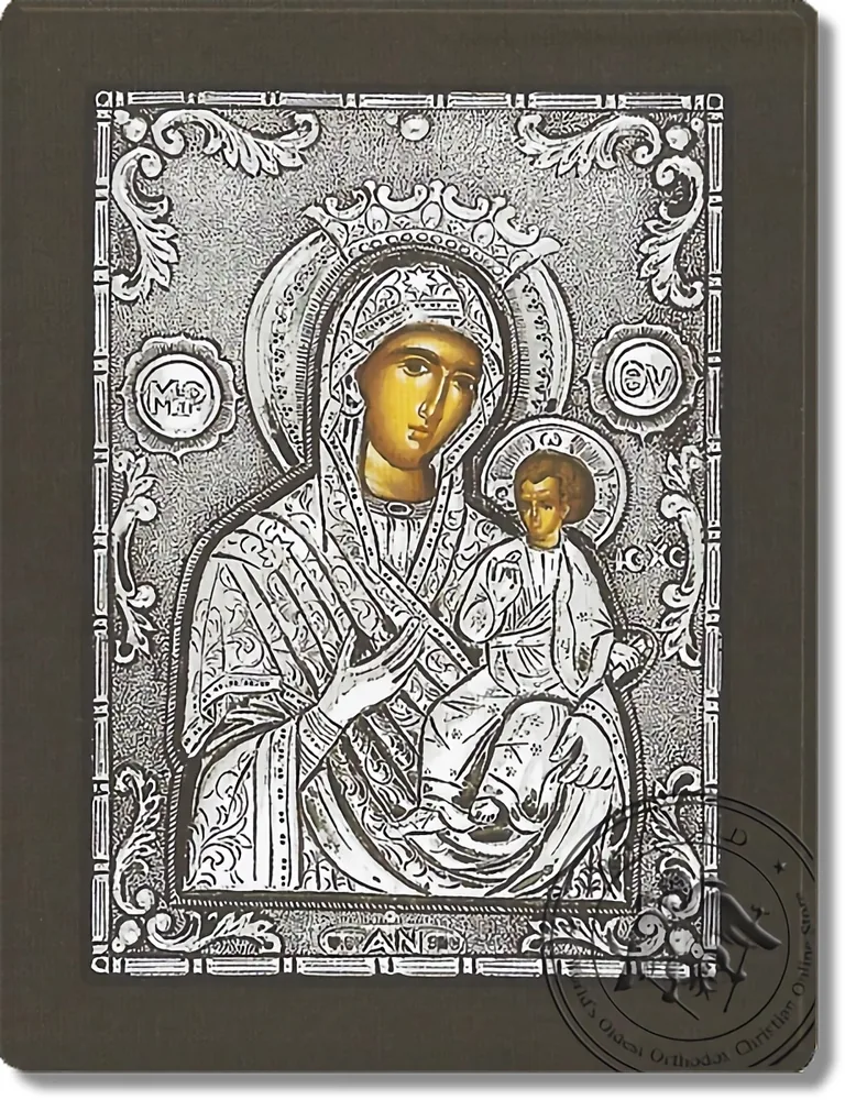 Panagia Amolintos - Silver Icon