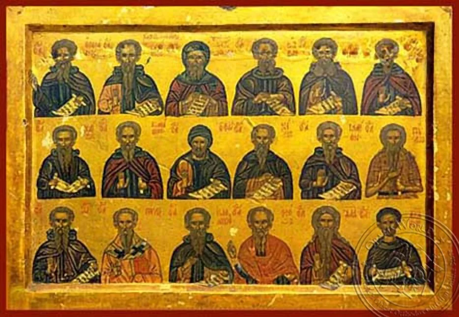 Holy Hermits - Hand Painted Icon