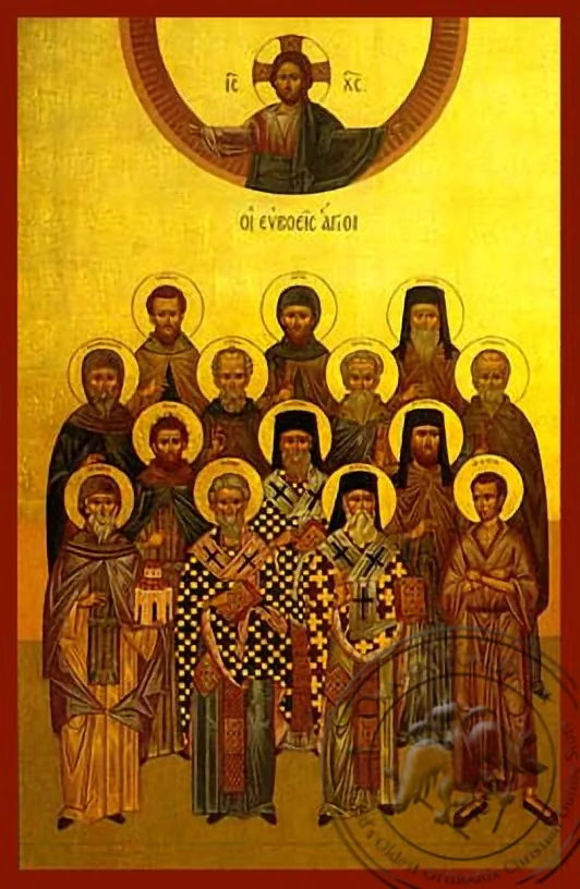 Святые Эвбейские, Греция, рукописная икона