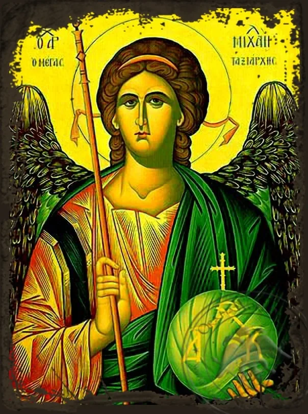 Архангел Михаил, византийская икона под старину