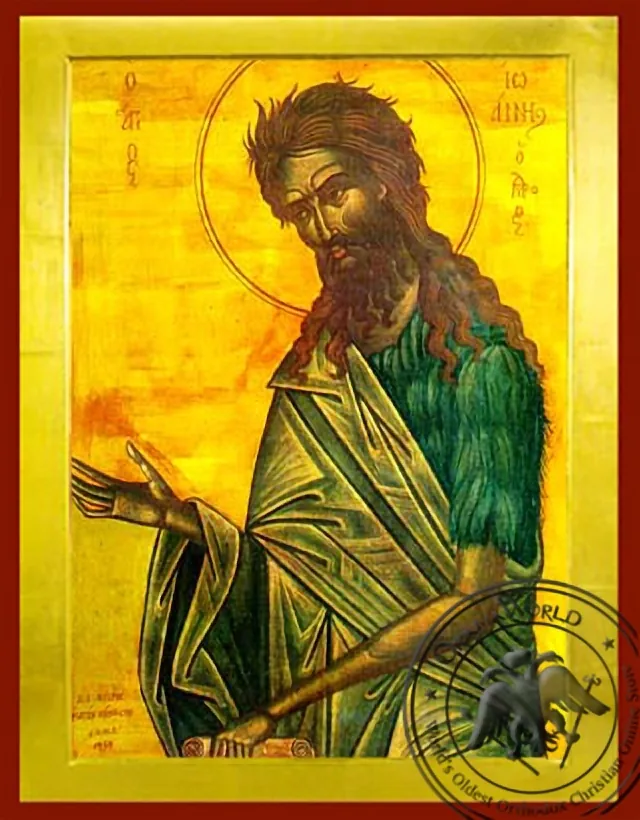 Святой Иоанн Дамаскин, рукописная икона