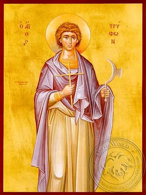 წმინდა ტრიფონი, მოწამე, ხელნაწერი ხატი