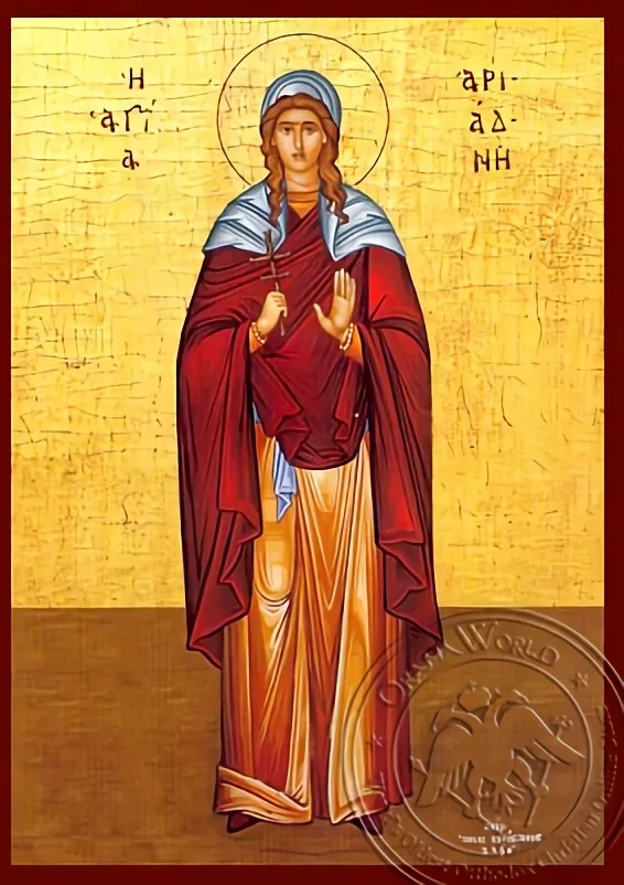 წმინდა არიადნა სრული ტანით, ხელნაწერი ხატი