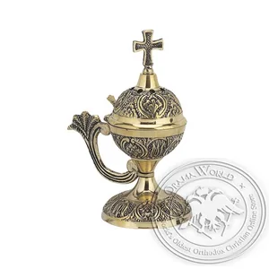 Byzantine Brass Home Censer - H46