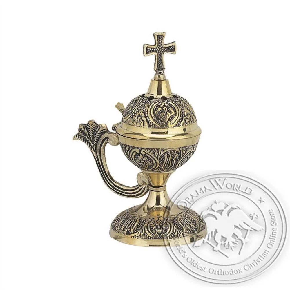 Byzantine Brass Home Censer - H46