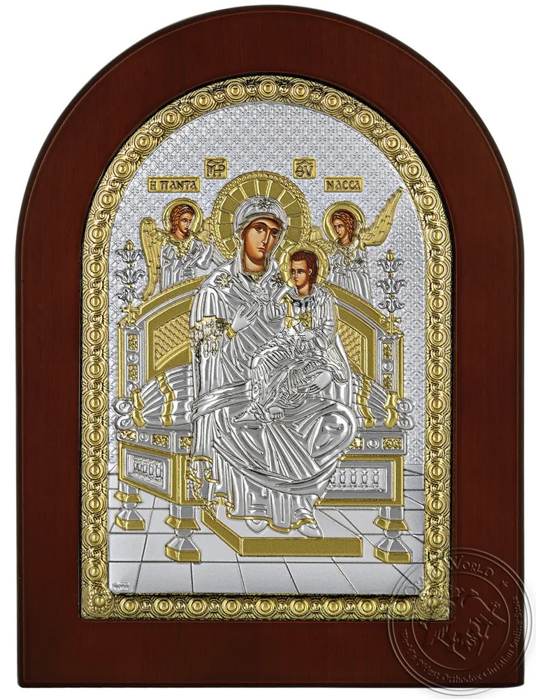 Пресвятая Богородица Всецарица, серебряная икона