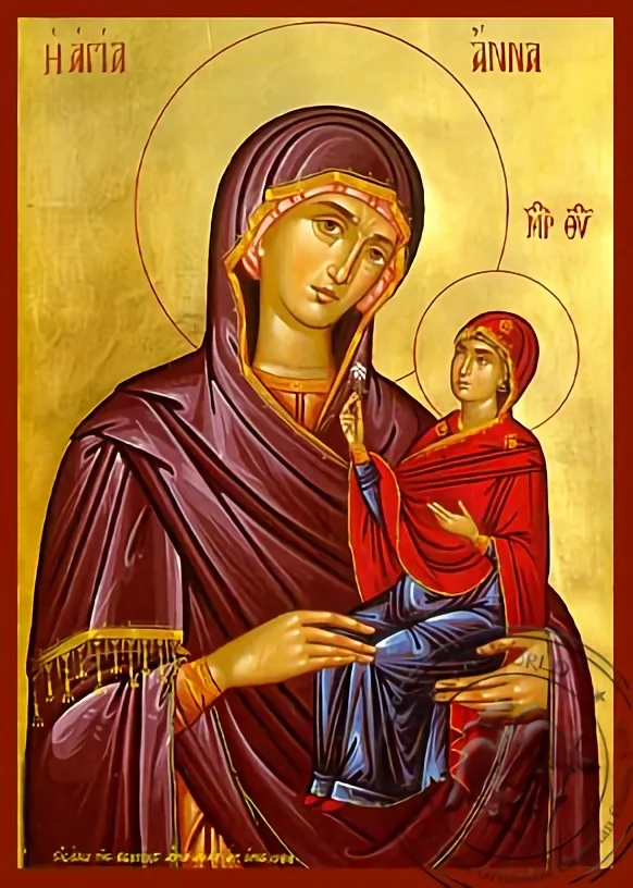 Saint Anne the Mother of Theotokou - Hand-Painted Icon