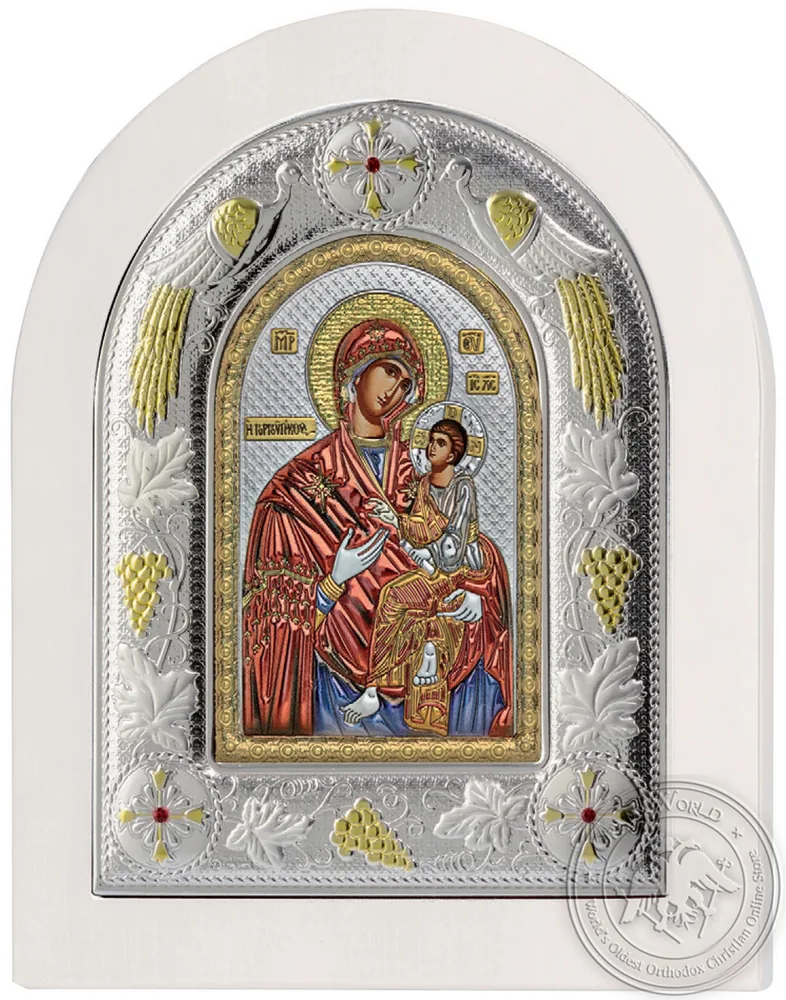 ყოვლადწმინდა ღვთისმშობელი მსწრაფლშემსმენელი, ვერცხლისფერი ხატი თეთრ ხეზე