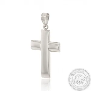 Christening Cross for Boys made of 14K White Gold