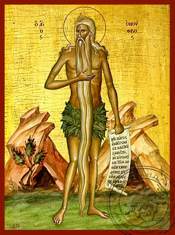 Saint Onouphrios - Hand-Painted Icon