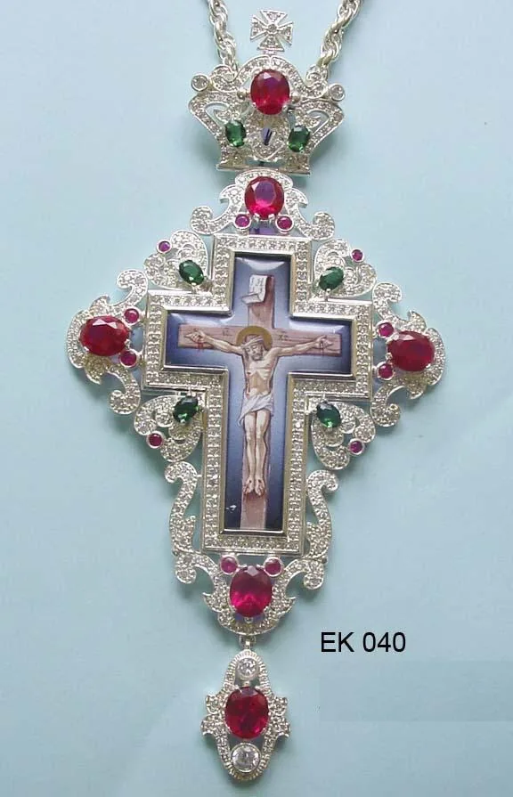 Серебряный нательный крест, 040