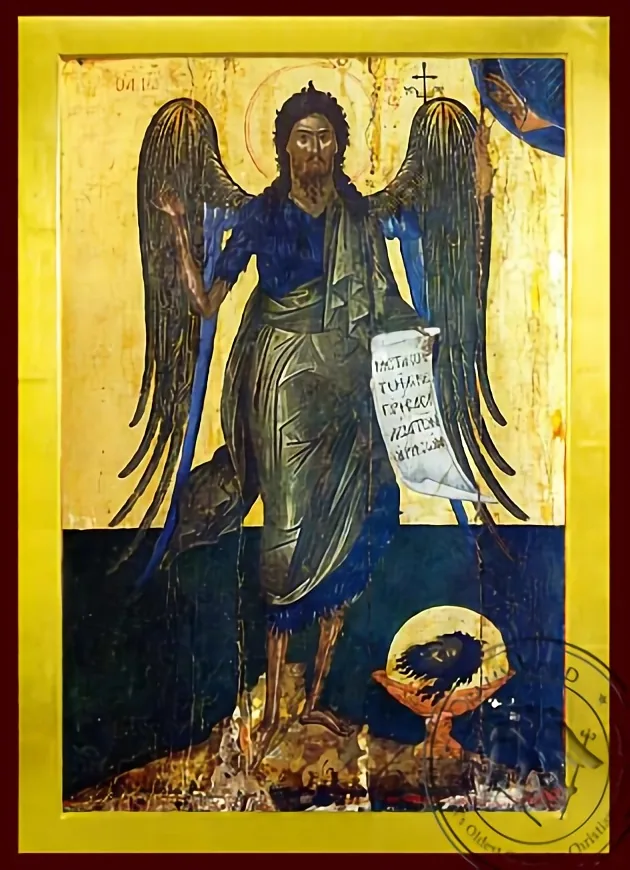 Saint John the Forerunner, Bird of Desert - Byzantine Icon