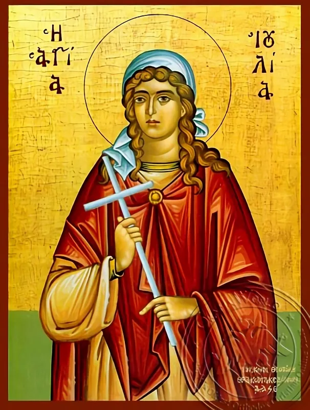 Святая Иулия, рукописная икона