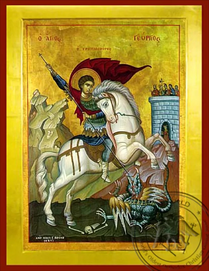Saint George on Horseback - Byzantine Icon