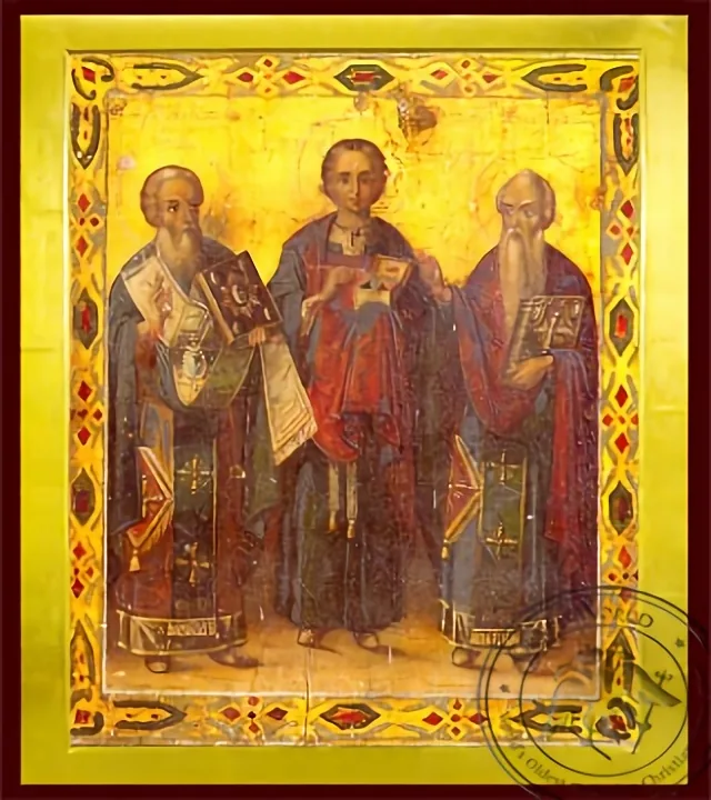 Saint Antipas,Panteleimon,Charalambos - Byzantine Icon
