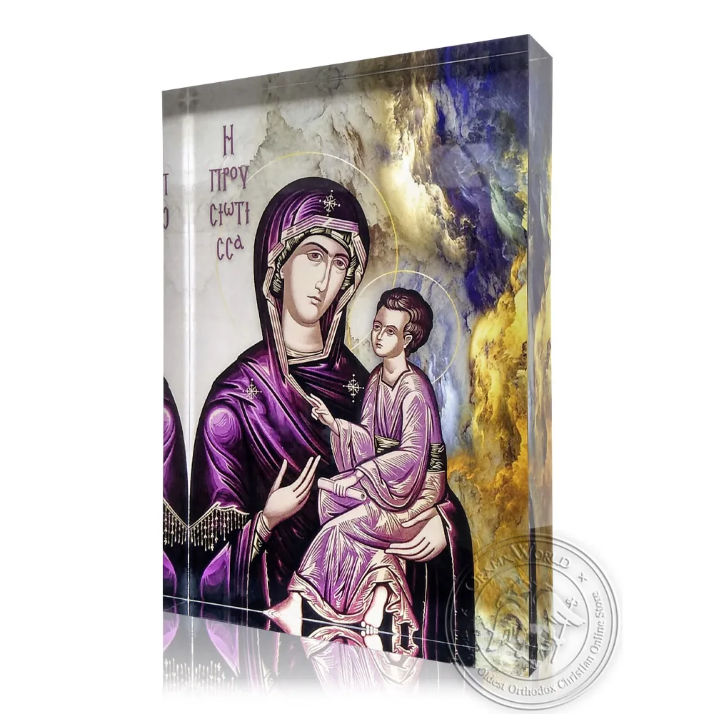 Virgin Mary Proussiotissa - Diaphanous Byzantine Icon