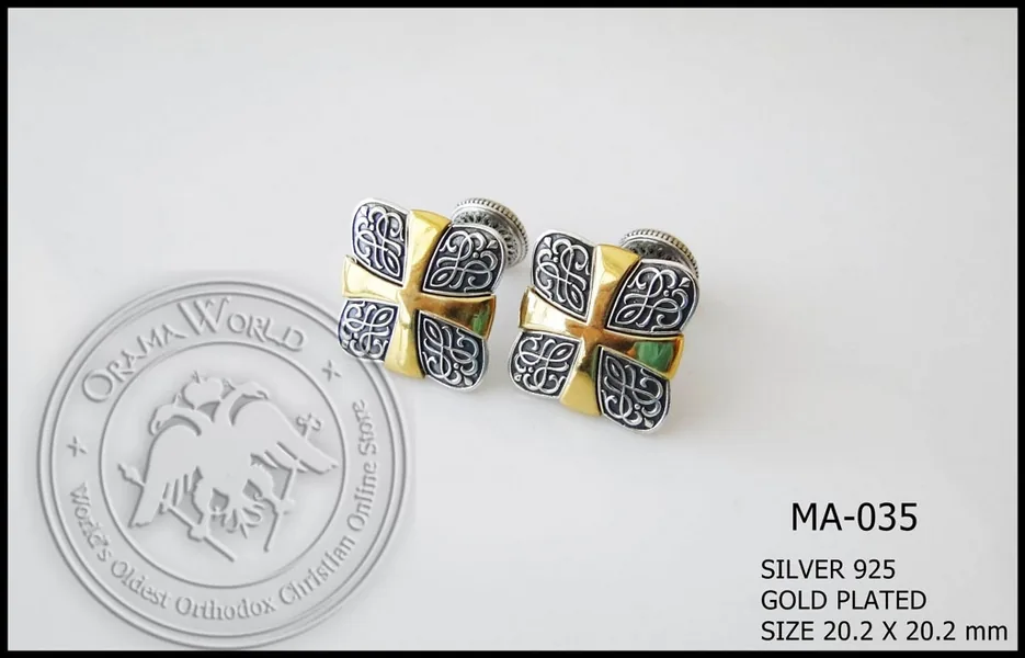 Silver Clergy Cufflinks - 035