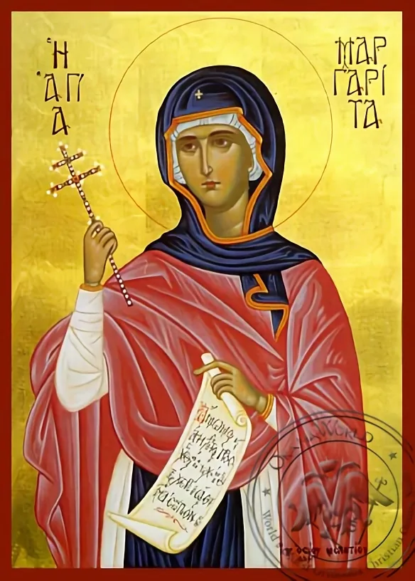 Saint Margaret - Hand-Painted Icon
