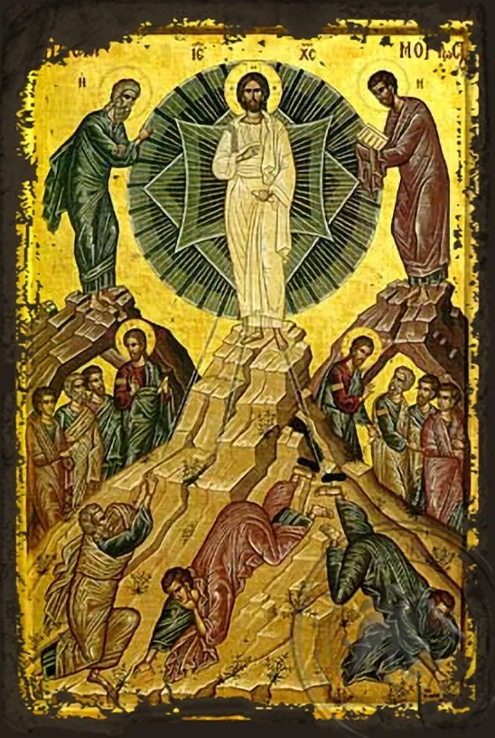 Преображение, византийская икона под старину