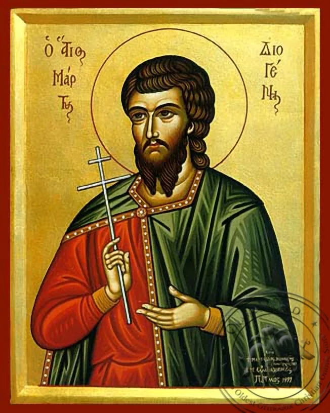 Святой Диоген, рукописная икона