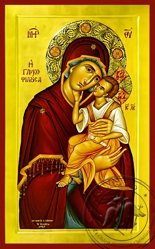 Panagia The Glykophilousa  - Hand-Painted Icon