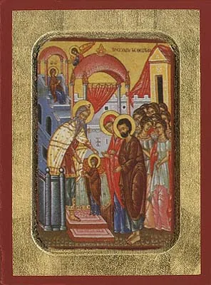 The Presentation of the Virgin in the Temple - Hand-Painted Icon