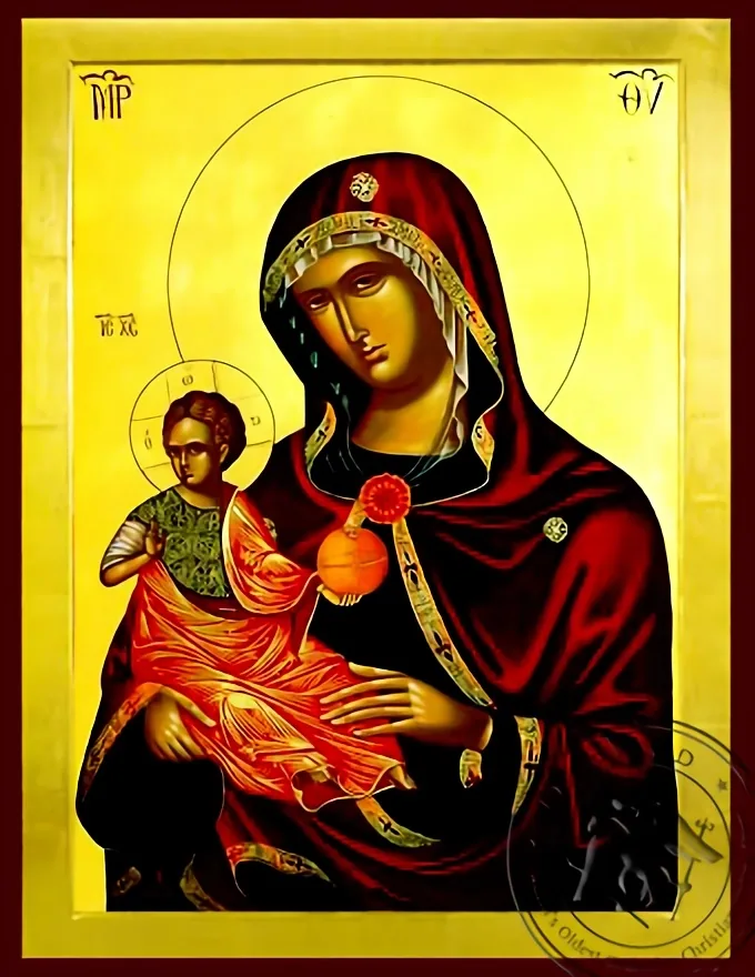 Богородица с Младенцем, Дион, Кефалония, Греция, византийская икона