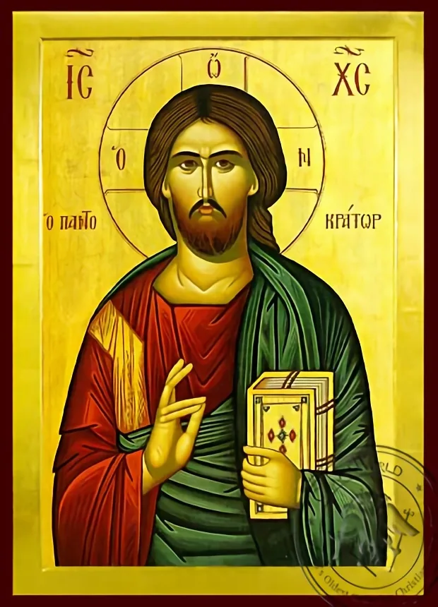 Спаситель благословляющий, Вседержитель, византийская икона