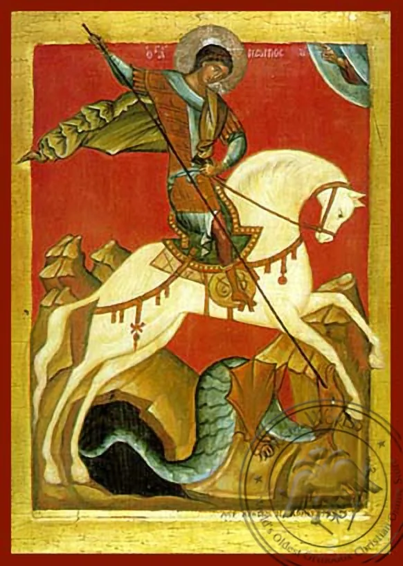Saint George the Great Martyr, on Horseback - Hand Painted Icon