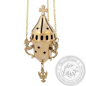 Byzantine Brass Hanging Oil Candle