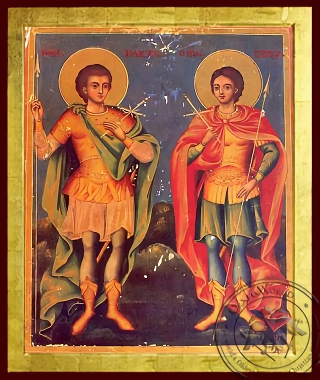 Святые мученики Сергий & Вакх, византийская икона