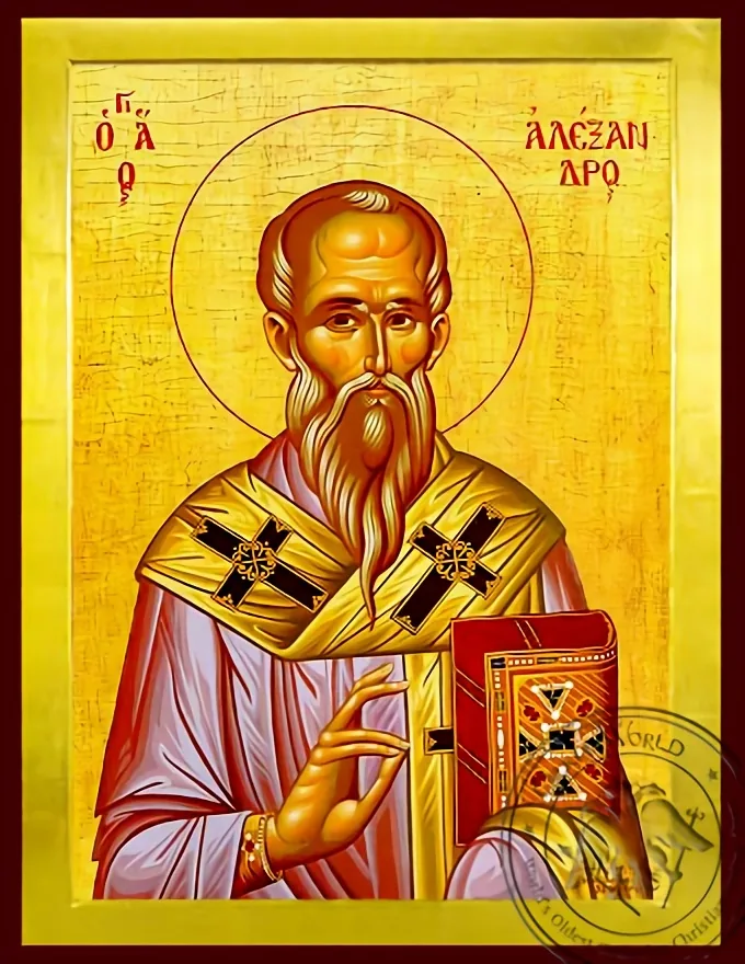Святой Александр, патриарх Константинопольский, византийская икона