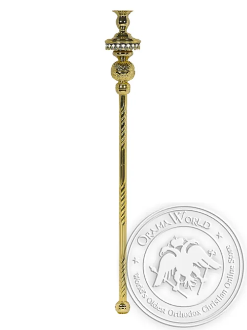 Byzantine Torch Brass Gold Plated