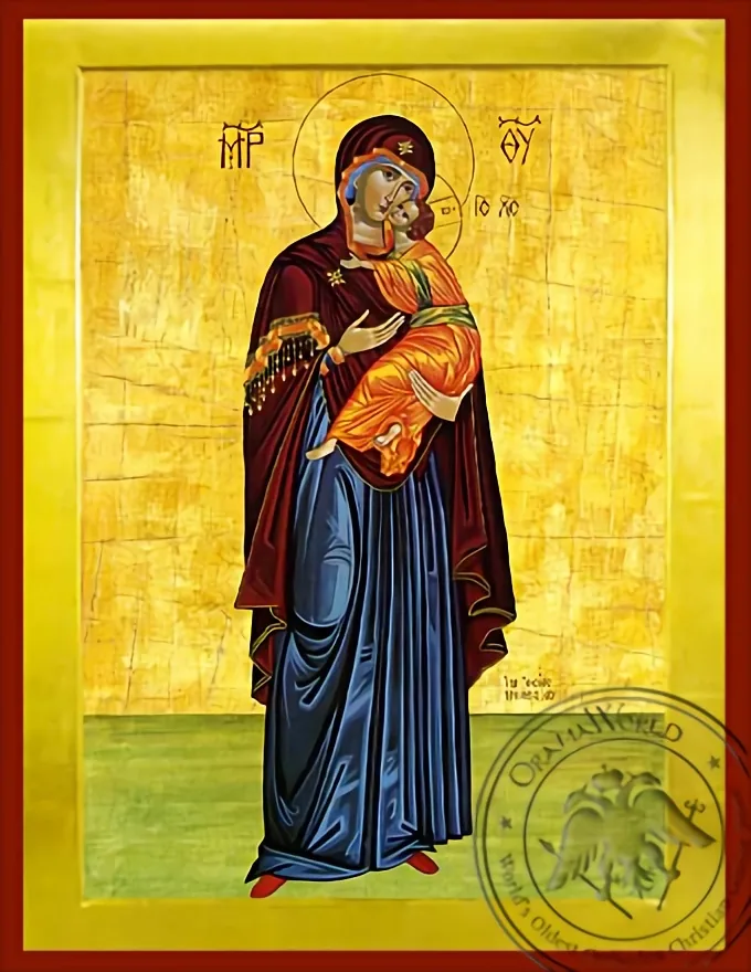Panagia The Glykophilousa  (standing) - Byzantine Icon