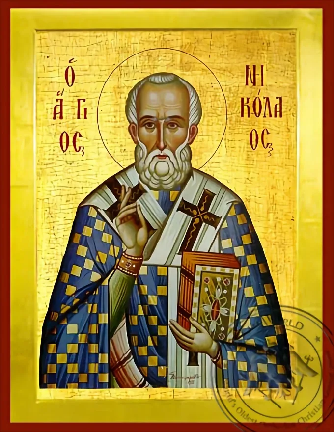Святитель Николай, архиепископ Мирликийский, византийская икона