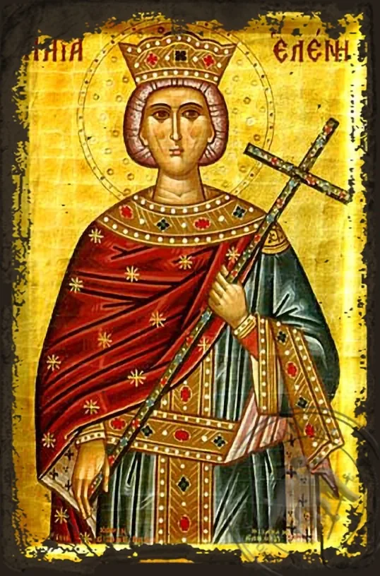Saint Helen - Aged Byzantine Icon
