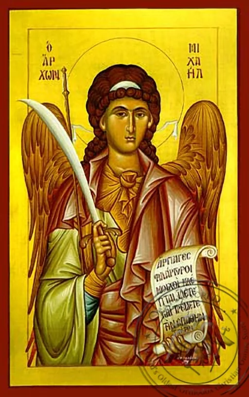 Архангел Михаил, рукописная икона