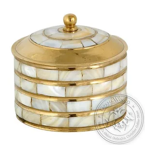 Byzantine Brass with Ivory Incense Box