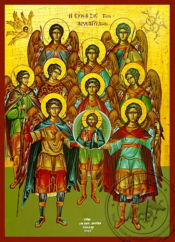 Synaxis of the Holy Archangels - Hand-Painted Icon