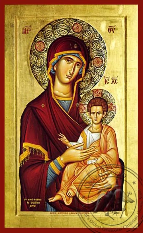 ღვთისმშობელი ყრმით, ოდიგიტრია, ხელნაწერი ხატი