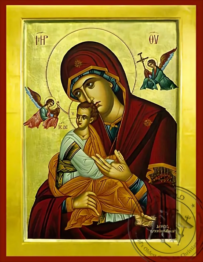 Virgin and Child, of the Passion, with Angels - Byzantine Icon