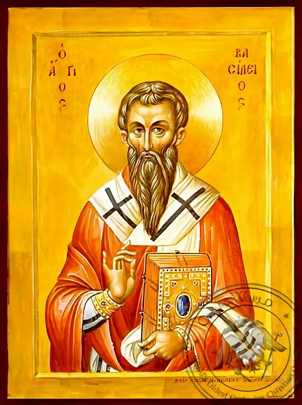 Saint Basil the Great, Archbishop of Caesarea, Cappadocia - Byzantine Icon