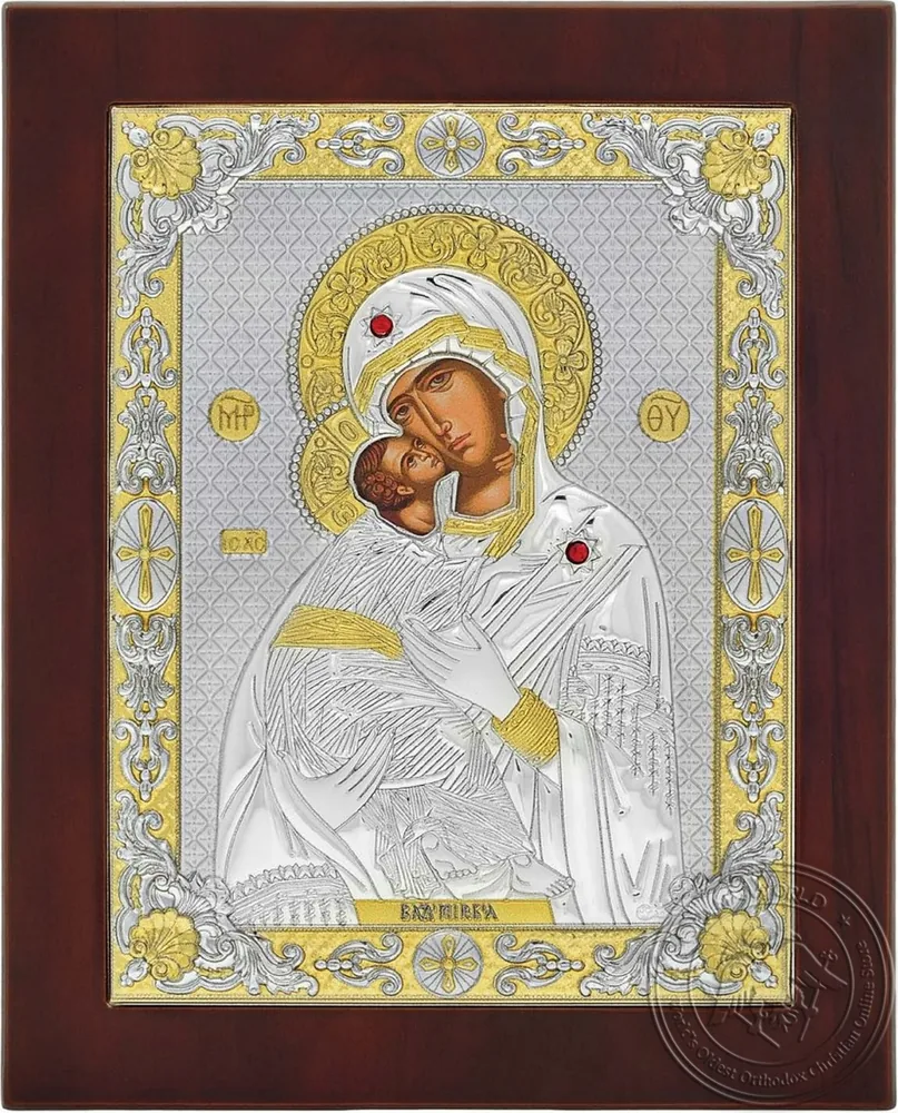 Our Lady of Vladimir - Silver Icon