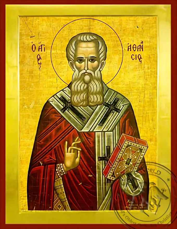 Святой Афанасий Великий, патриарх Александрийский, византийская икона