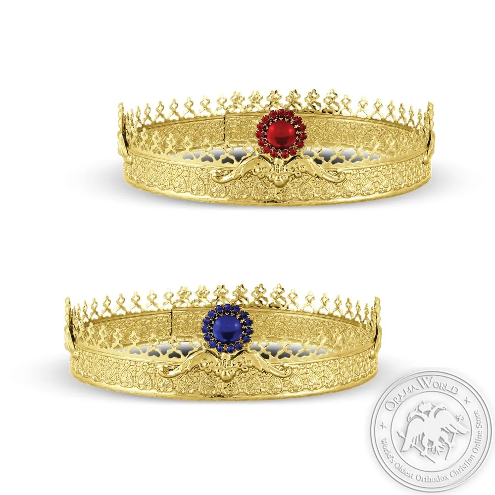 Wedding Crowns Gold Plated Set