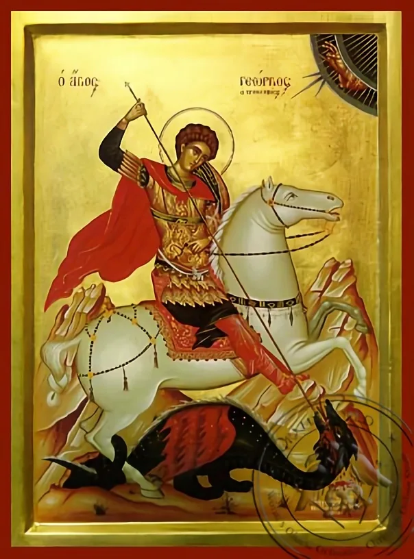 Saint George the Great Martyr, on Horseback - Byzantine Icon