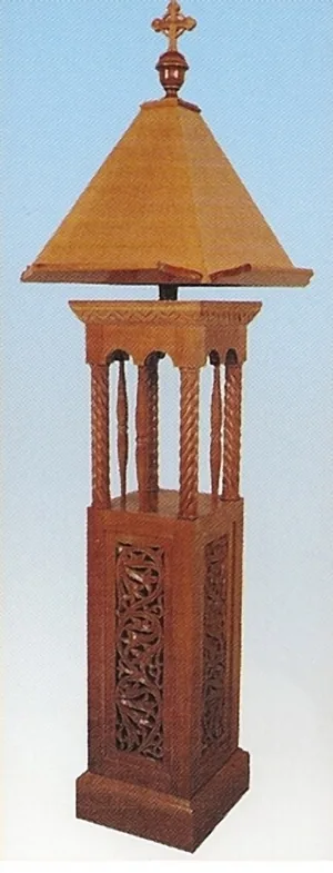 Lectern Woodcarved Design Column