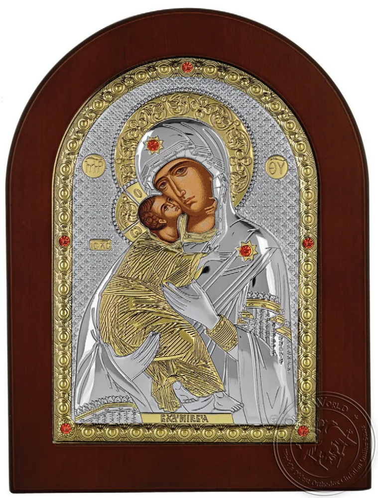 Our Lady of Vladimir - Silver Icon